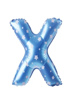Balon foliowy na powietrze LITERKA X błękitny 40cm