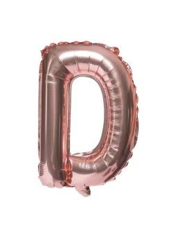 Balon foliowy na powietrze LITERKA D rose gold