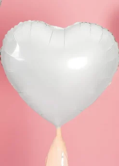 Balon foliowy SERCE biały 45cm