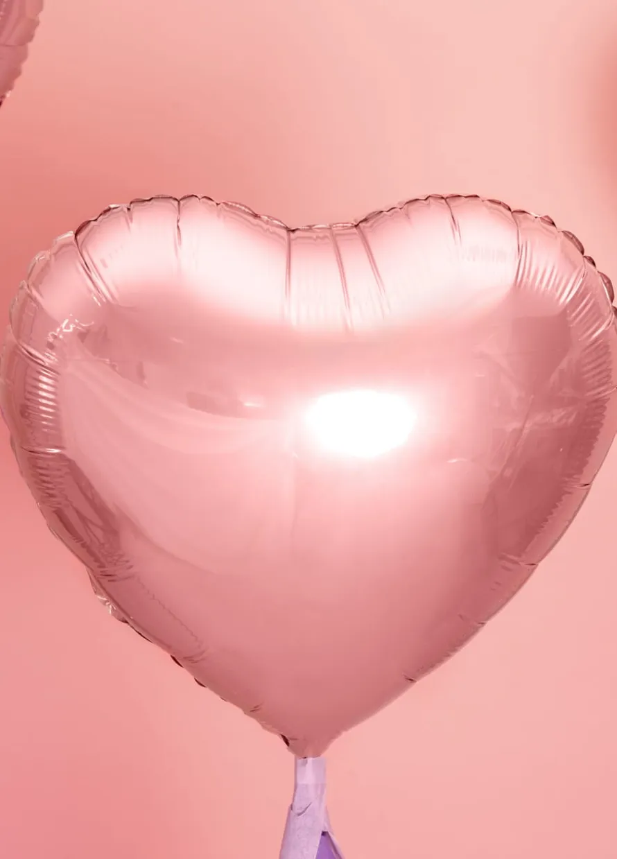 Balon foliowy SERCE różowe złoto 45cm