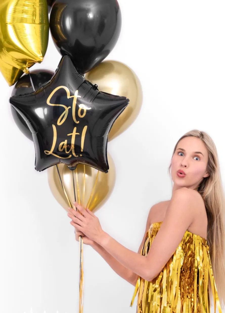 Balon foliowy STO LAT! balon urodzinowy gwiazda 40cm