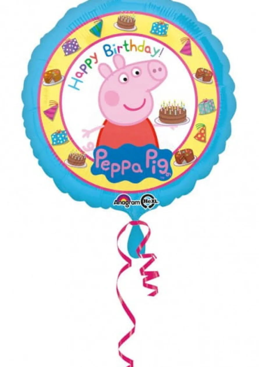 Balon foliowy ŚWINKA PEPPA urodzinowy