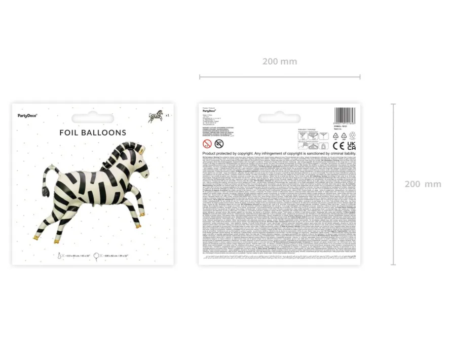 Balon foliowy ZEBRA 115cm
