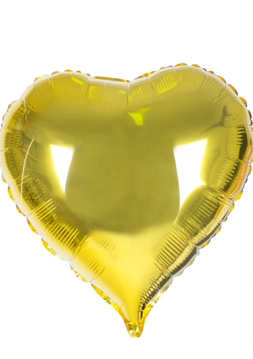 Balon foliowy złoty SERCE 45cm