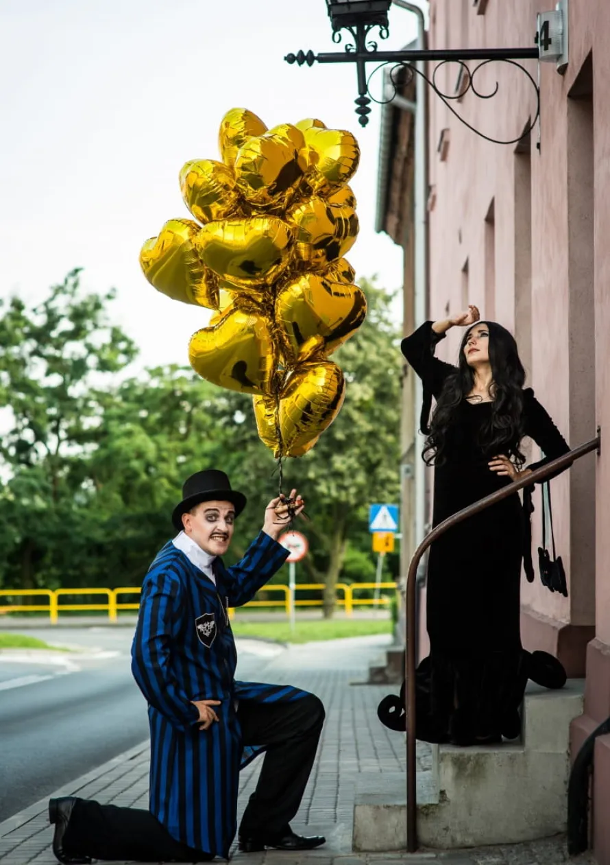 Balon foliowy złoty SERCE 45cm