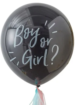 Balon gender reveal OH BABY! czarny 91cm