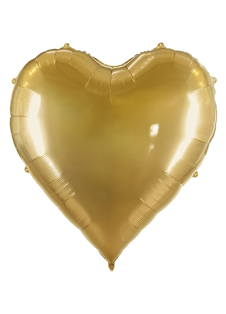 Balon gigant SERCE XXL 136 x 129 cm złoty