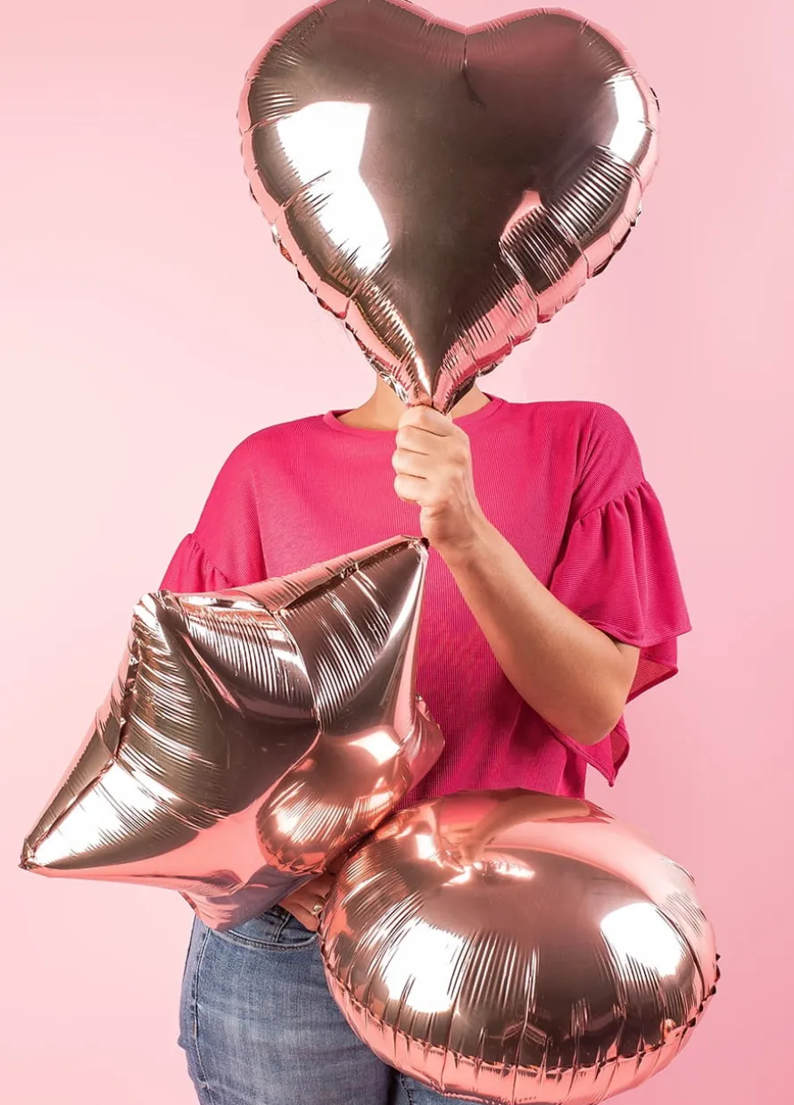 Balon GWIAZDKA rose gold 40cm