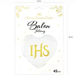 Balon IHS na Komunię Świętą 45 cm