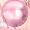Balon KULA jasnoróżowy foliowy 40cm