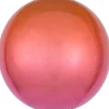 Balon kula KORALOWY foliowy ombre 40cm