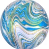 Balon kula MARBLE marmurkowy niebieski