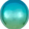Balon kula NIEBIESKI foliowy ombre 40cm