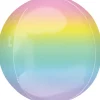 Balon kula PASTEL foliowy ombre 40 cm