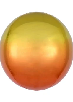 Balon kula POMARAŃCZOWY foliowy ombre 40cm