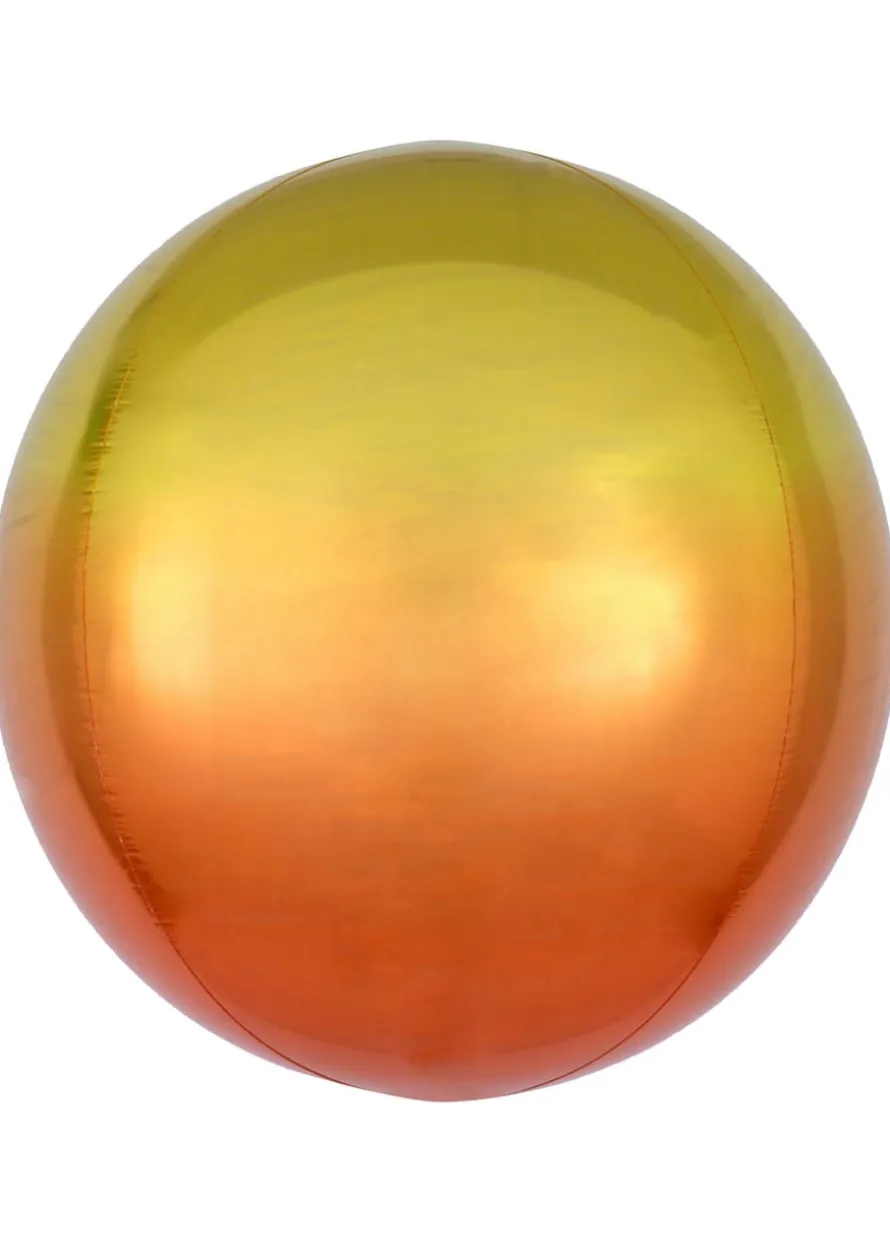 Balon kula POMARAŃCZOWY foliowy ombre 40cm
