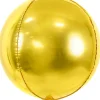 Balon KULA złoty foliowy 40cm