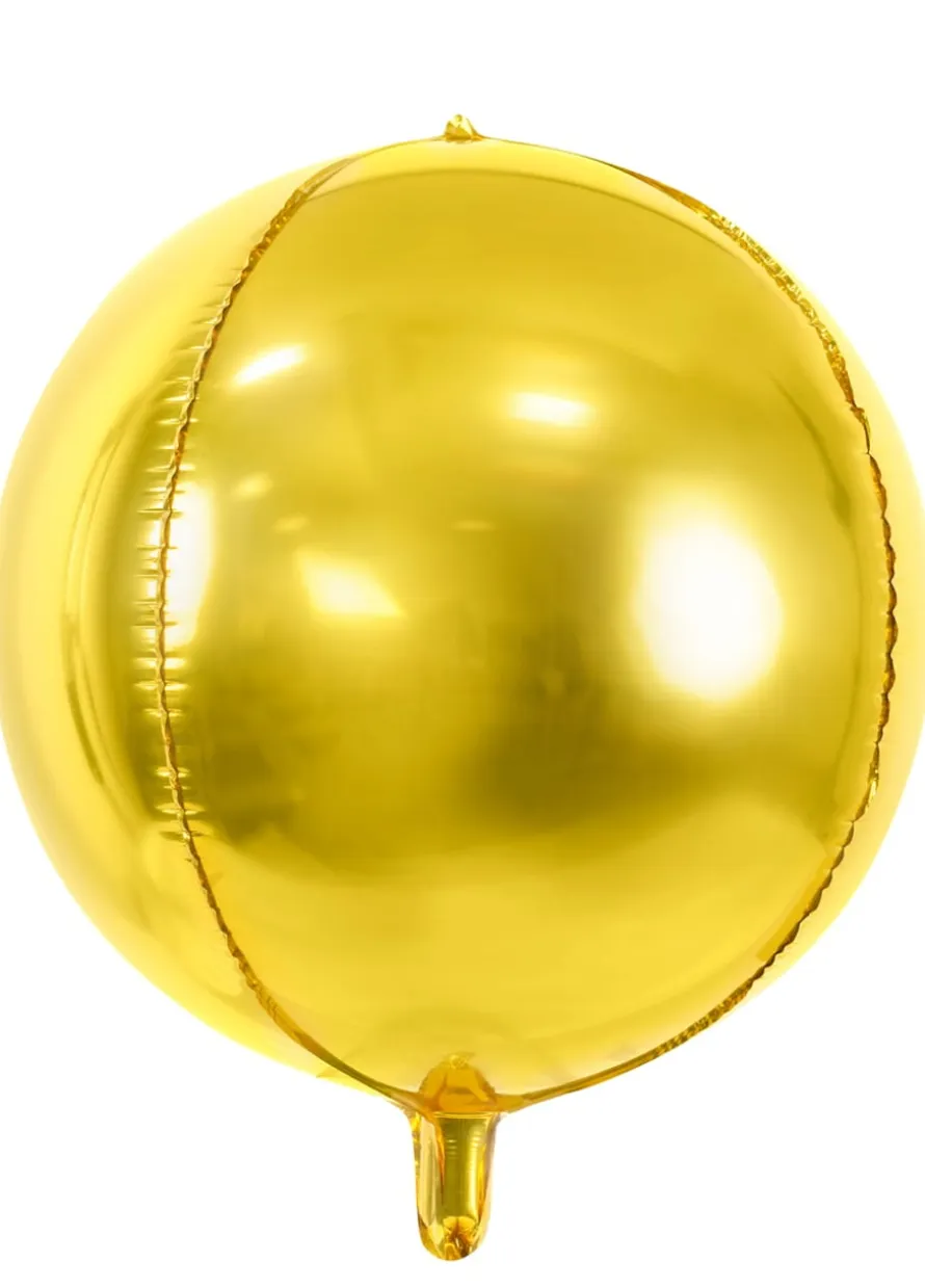 Balon KULA złoty foliowy 40cm
