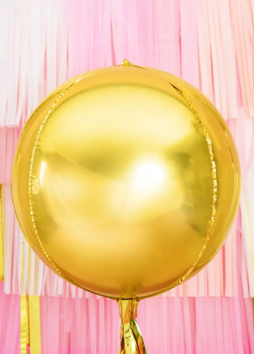Balon KULA złoty foliowy 40cm