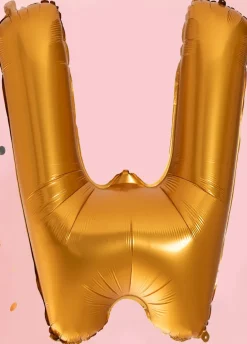 Balon LITERKA W złoty pomarańcz 85cm