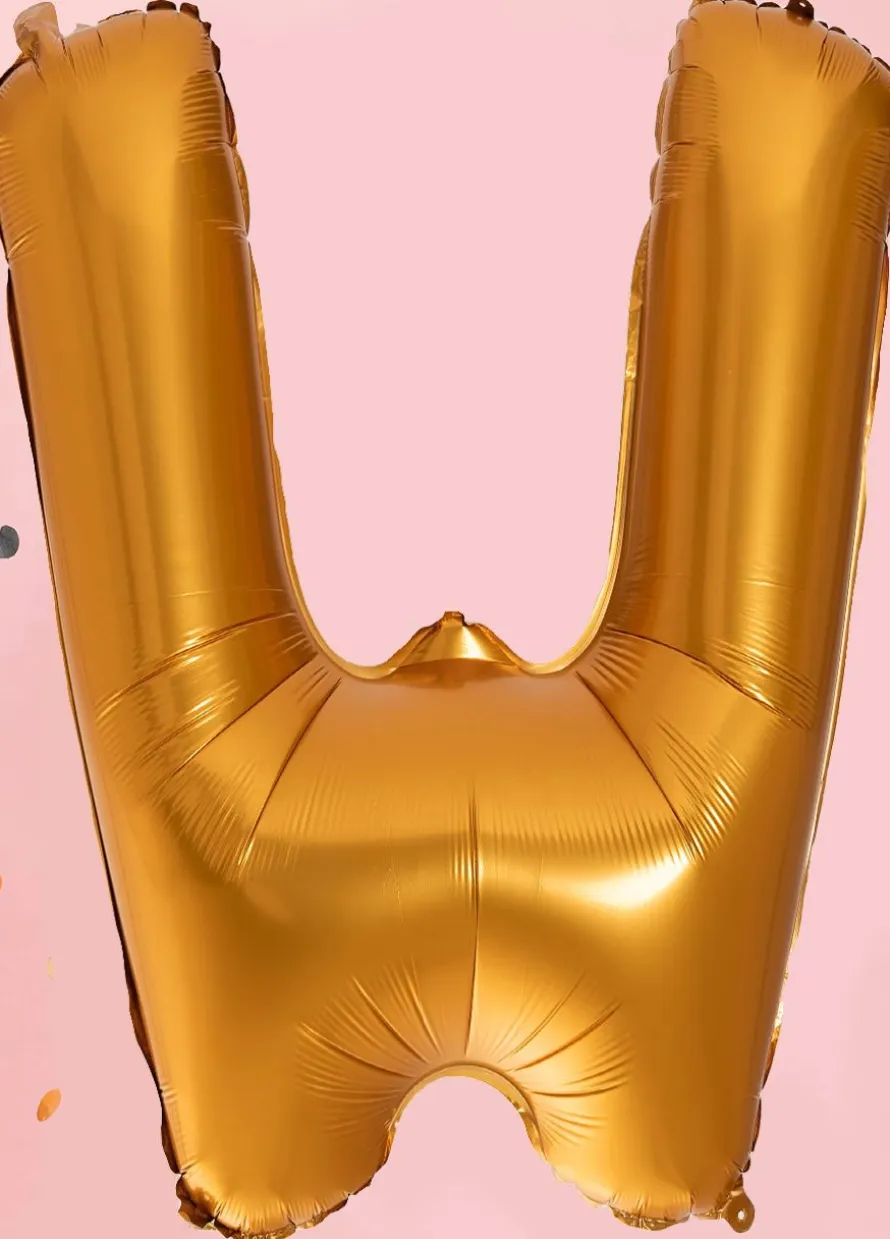 Balon LITERKA W złoty pomarańcz 85cm