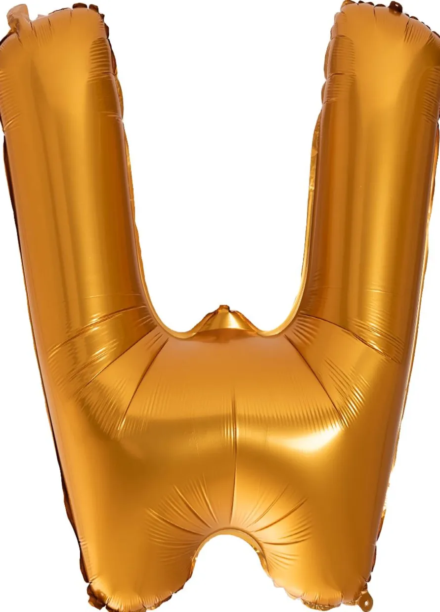 Balon LITERKA W złoty pomarańcz 85cm