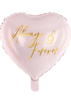 Balon na ślub BALON SERCE jasnoróżowy 45cm