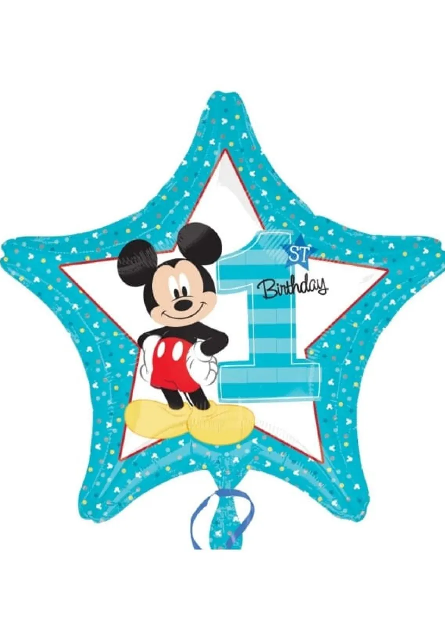 Balon na roczek chłopca MYSZKA MICKEY foliowy 43cm