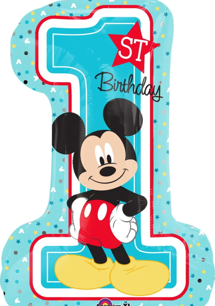 Balon na roczek CYFRA 1 MICKEY foliowy 71cm