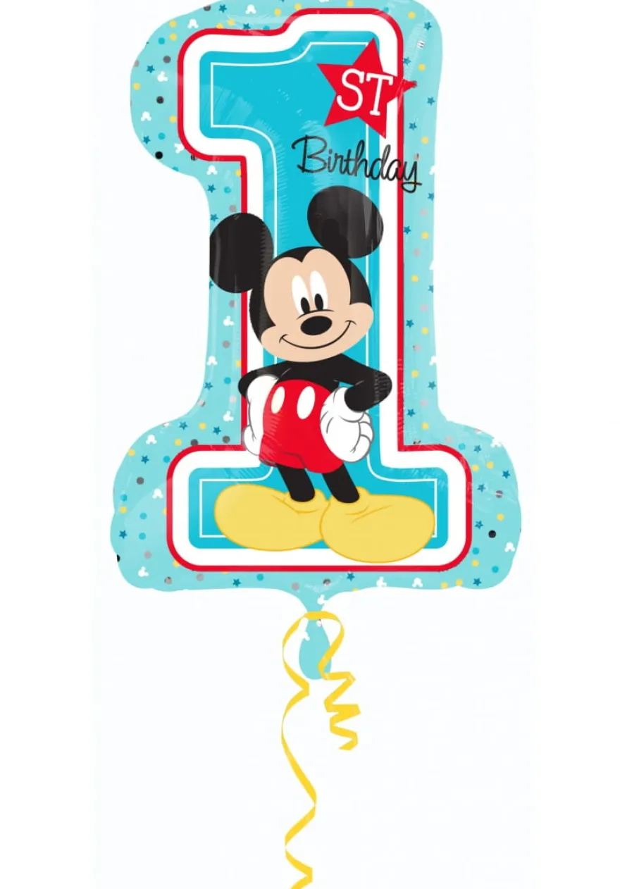 Balon na roczek CYFRA 1 MICKEY foliowy 71cm