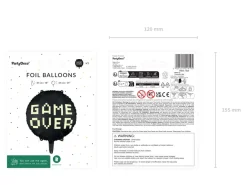 Balon na urodziny chłopca GAME OVER 45 cm