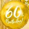 Balon na 60 URODZINY foliowy złoty 45cm
