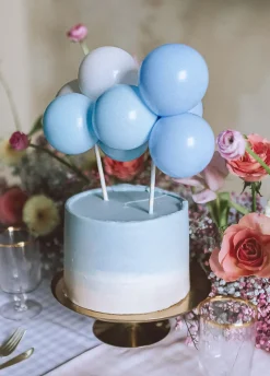 Balonowy topper na tort NIEBIESKI 29 cm