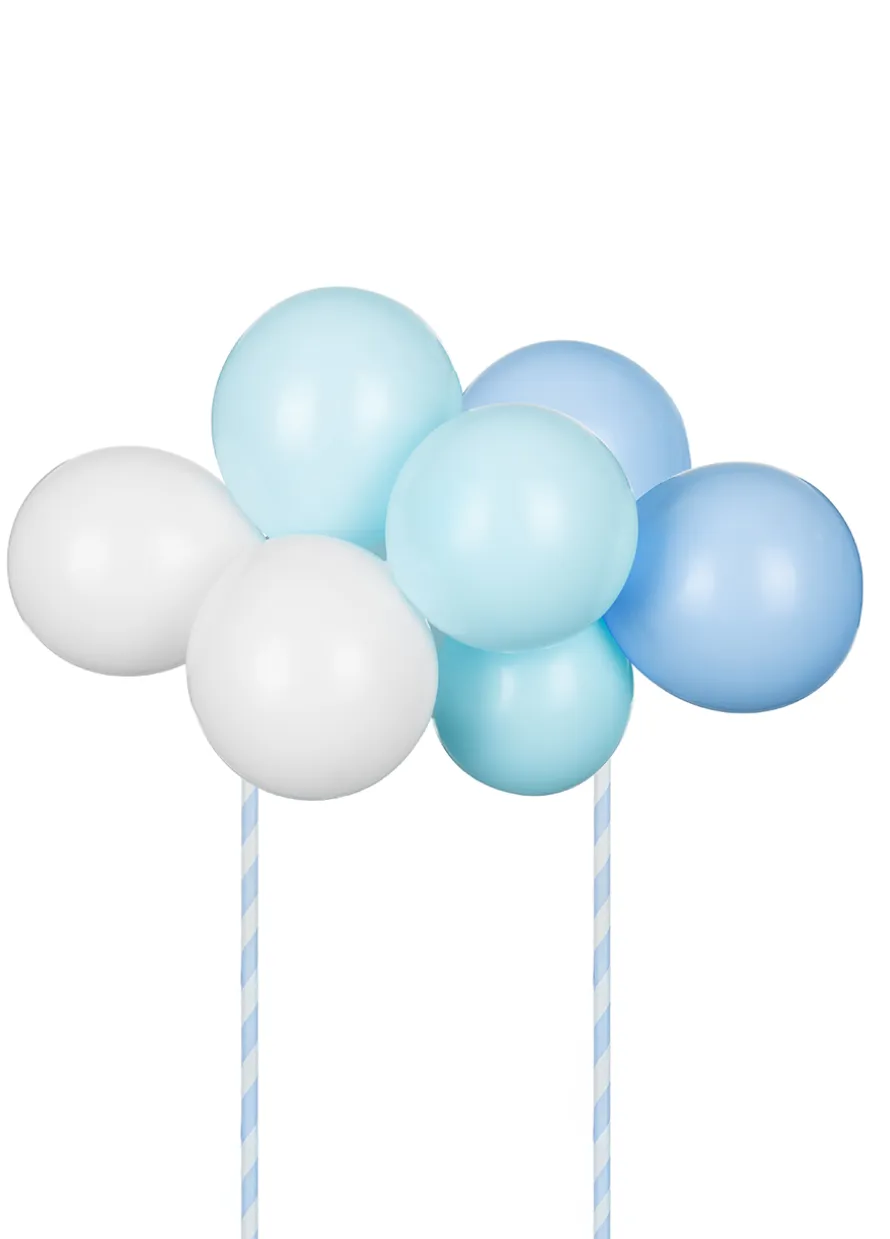 Balonowy topper na tort NIEBIESKI 29 cm