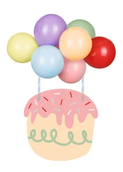 Balonowy topper na tort TĘCZA 29 cm