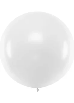 Balon pastelowy OLBRZYM biały 1m