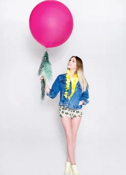 Balon pastelowy OLBRZYM fuksja 1m