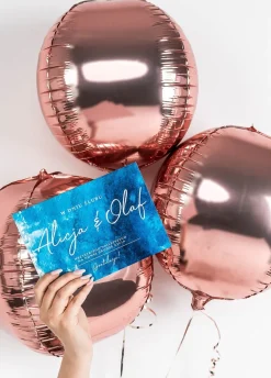 Balon rose gold KULA różowe złoto foliowy 40cm