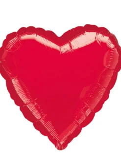 Balon SERCE metaliczny czerwony 80cm