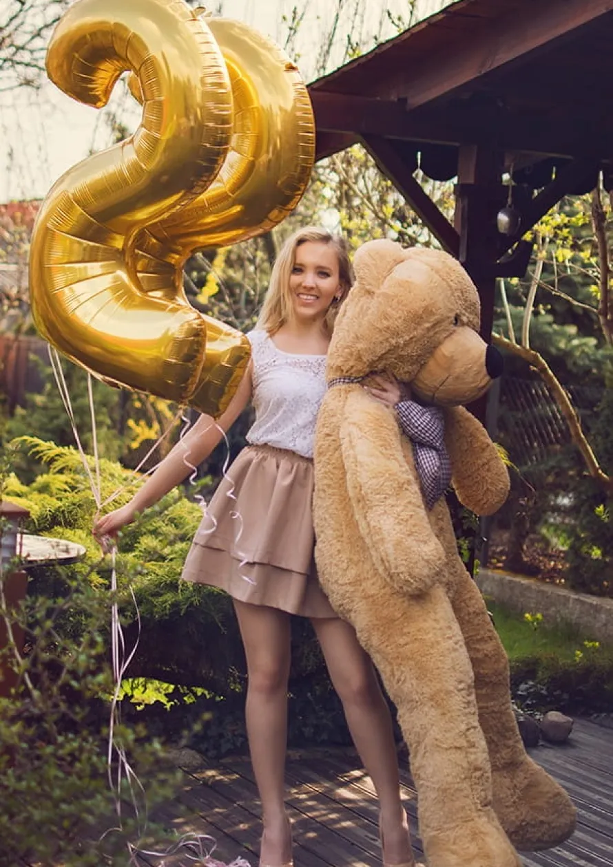 Balon urodzinowy CYFRA 2 złoty 85cm
