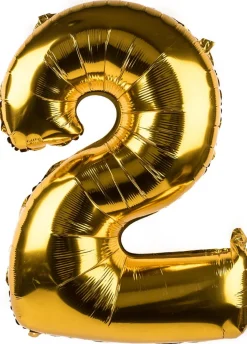 Balon urodzinowy CYFRA 2 złoty 85cm