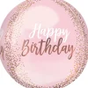 Balon urodzinowy HAPPY BIRTHDAY różowe złoto
