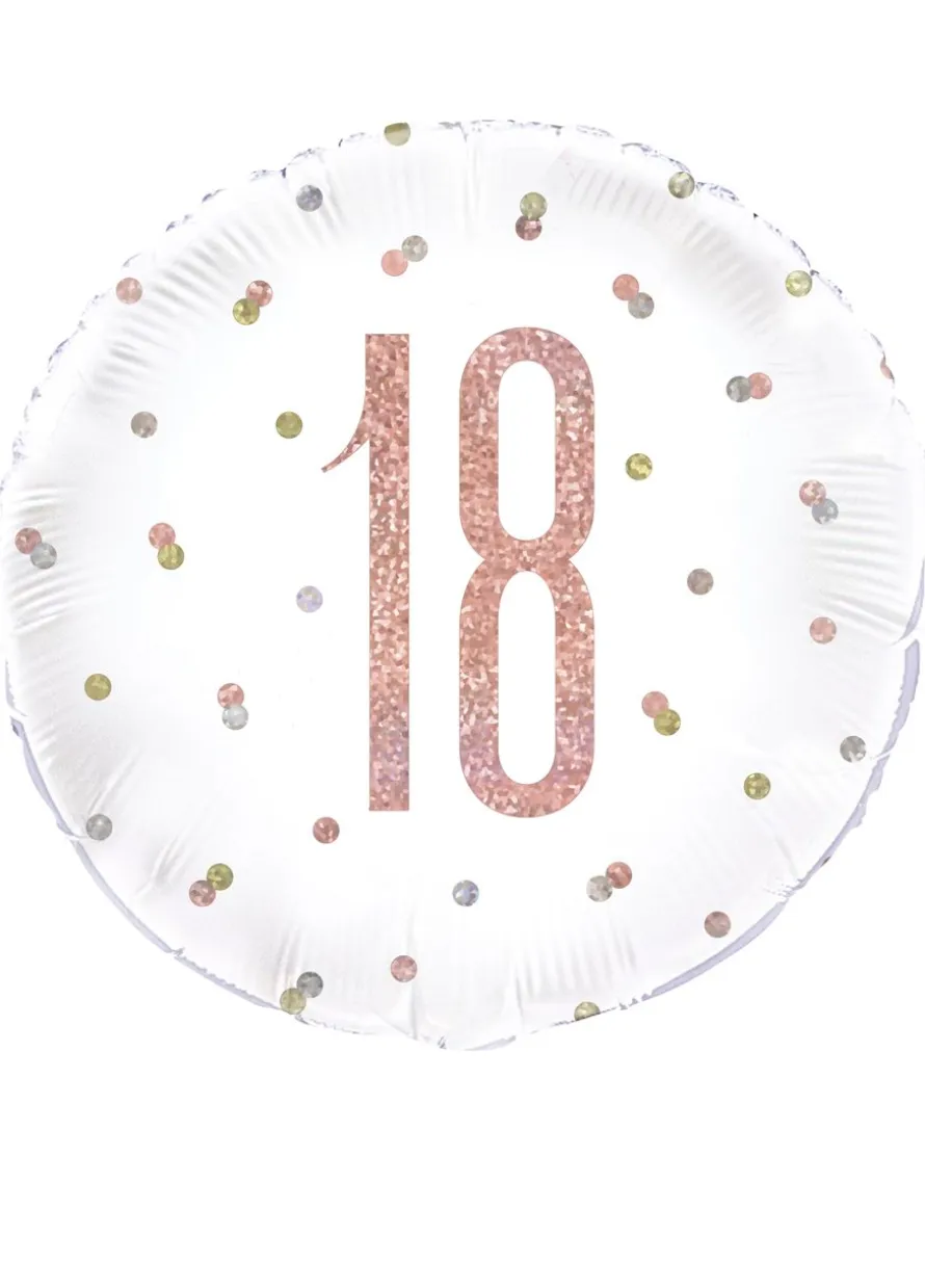 Balon 18 URODZINY rose gold 46cm