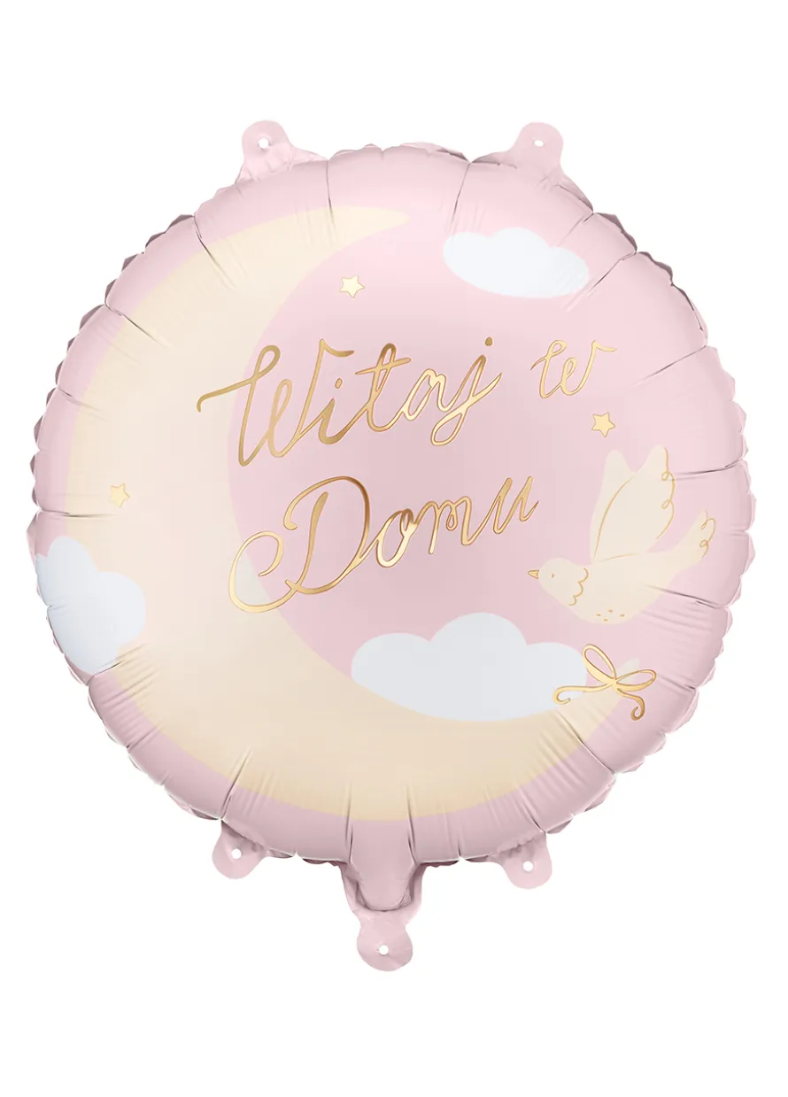 Balon WITAJ W DOMU różowy