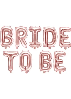 Balony BRIDE TO BE napis rose gold