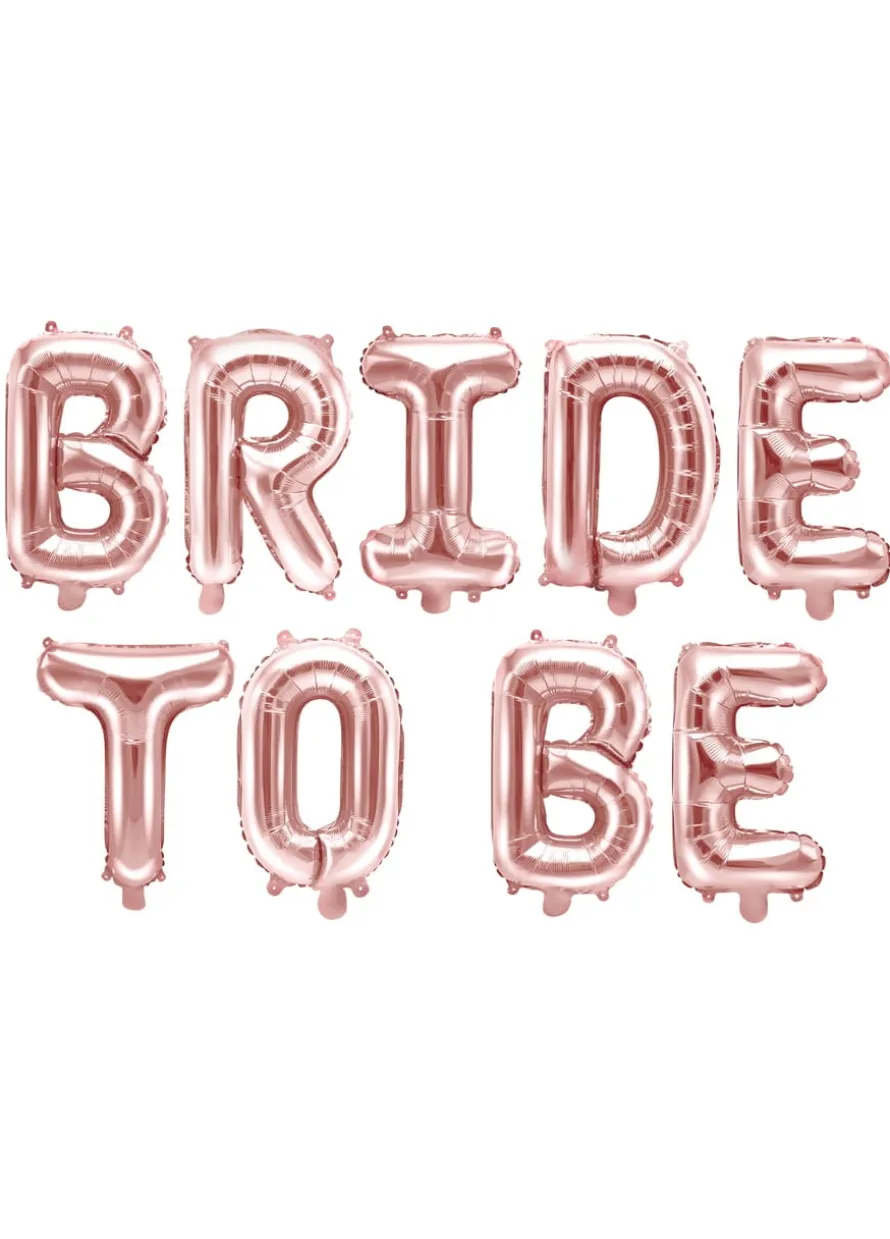 Balony BRIDE TO BE napis rose gold