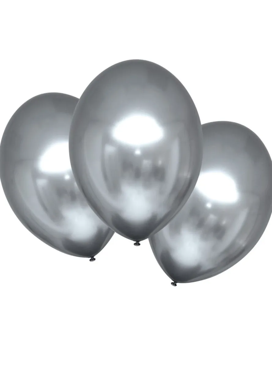Balony chromowane SREBRNE (6szt.)