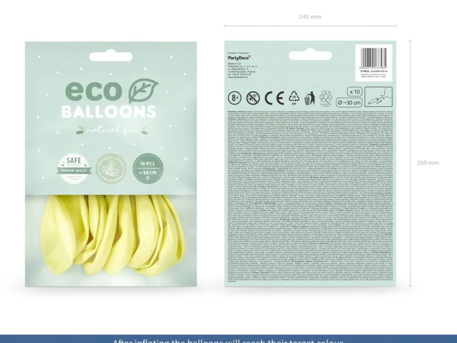 Balony ekologiczne kremowe 30cm (10szt.)