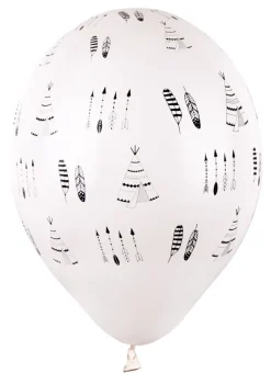 Balony gumowe INDIAŃSKIE białe (5szt.)
