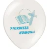 Balony I KOMUNIA białe balony komunijne (50szt.)